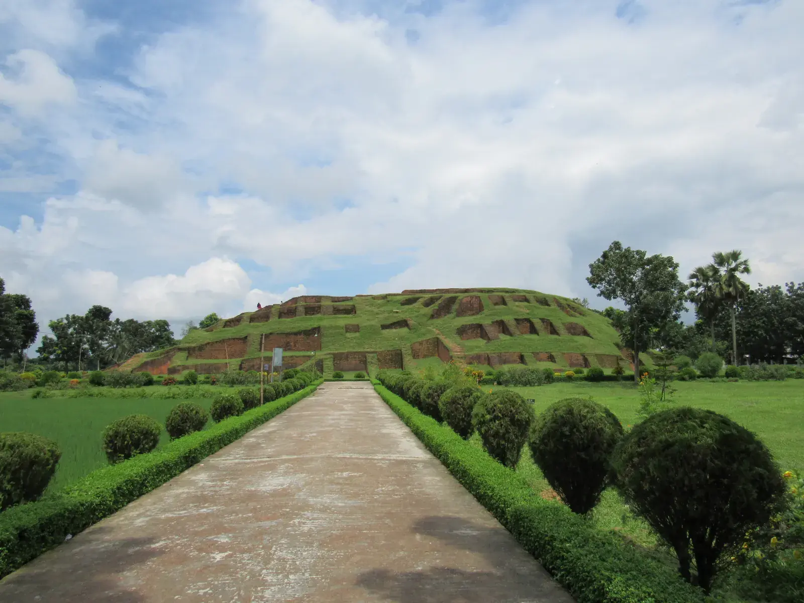 Excavated brick terraces at Gokul Medh in Bogura