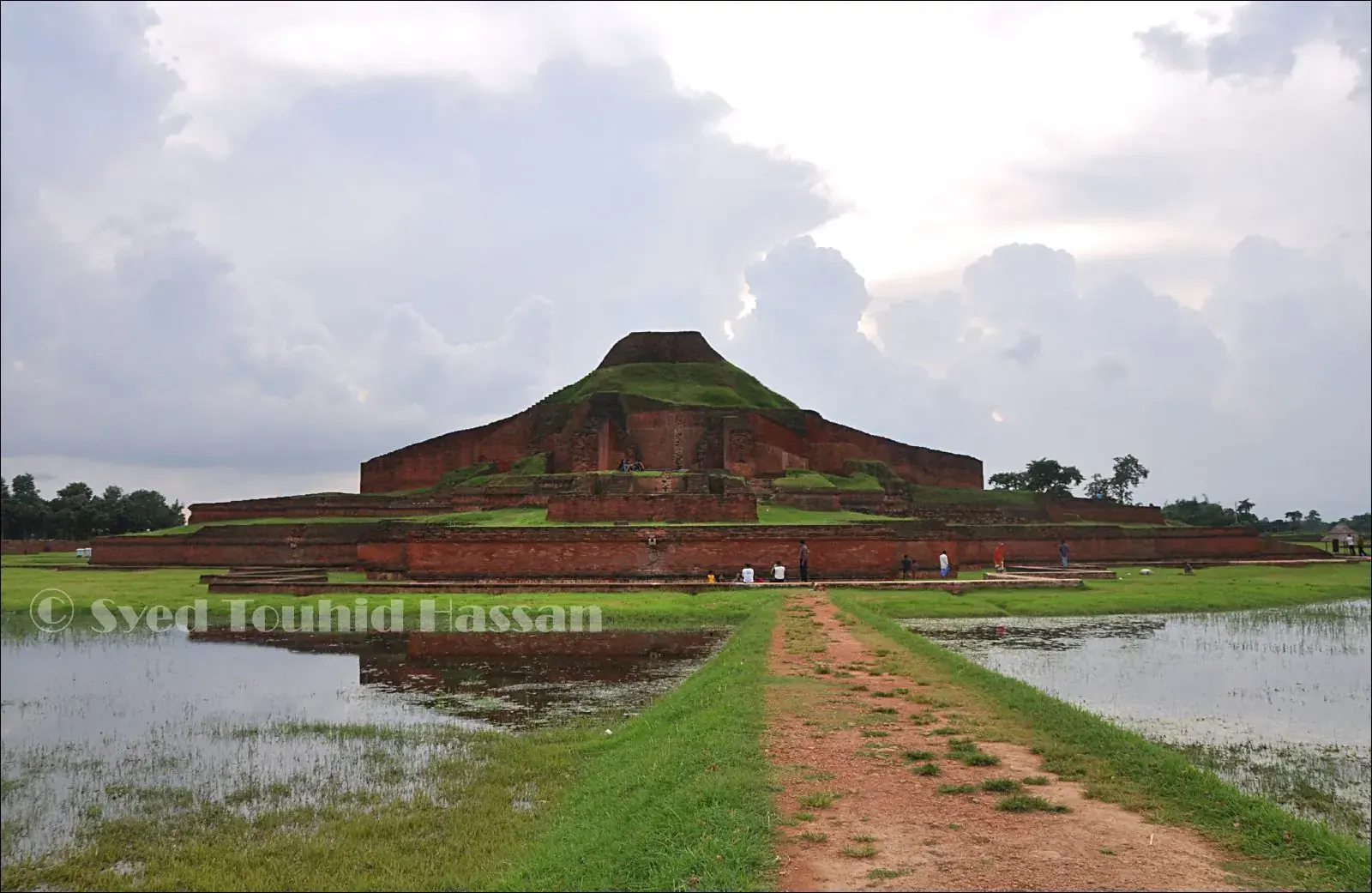 Central shrine and monastic ruins of Somapura Mahavihara at Paharpur