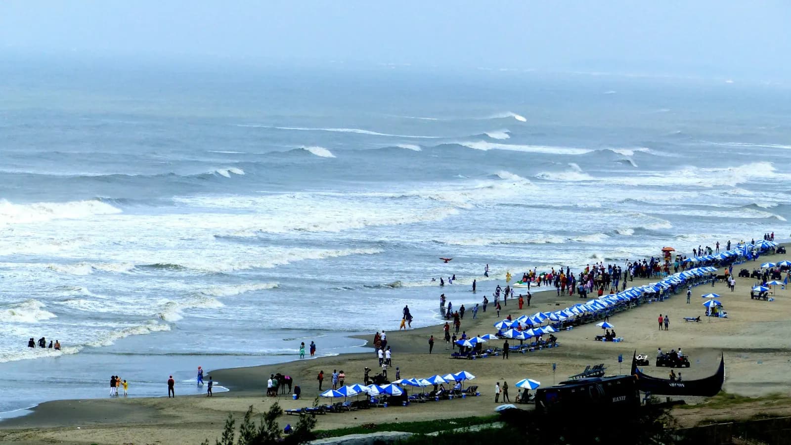 Aerial view of Cox’s Bazar beach and Bay of Bengal shoreline during the Cox’s Bazar Tour